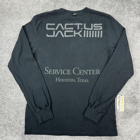 Nike Cactus Jack Shirt Mens Medium Long Sleeve Travis Scott Houston Service - Picture 2 of 9
